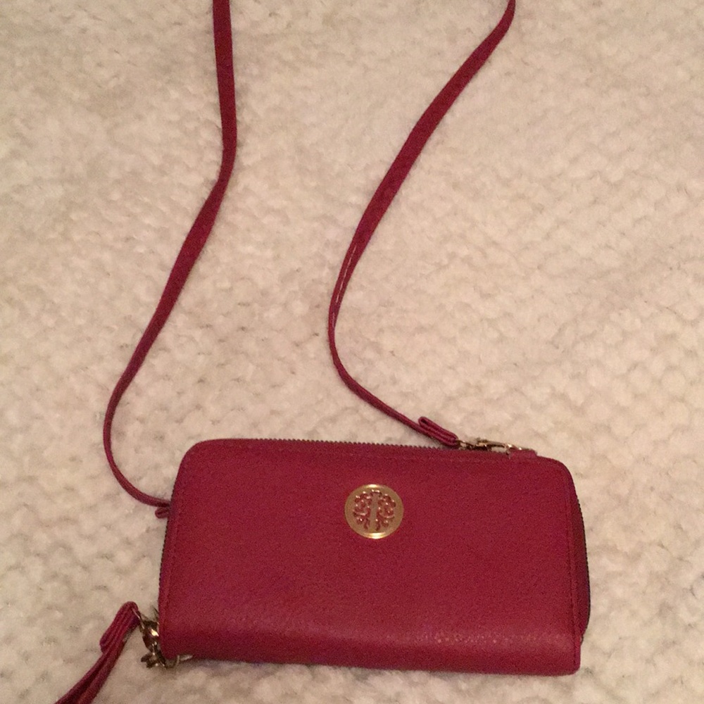 Pink 2 pocket crossbody bag